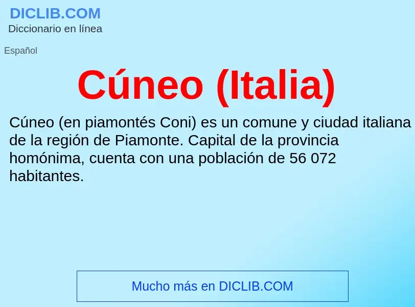 Was ist Cúneo (Italia) - Definition