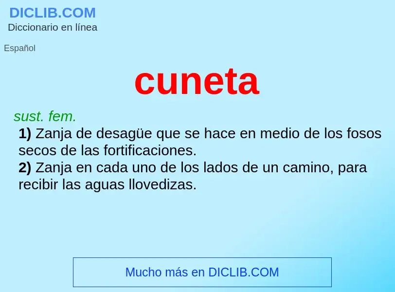 What is cuneta - definition