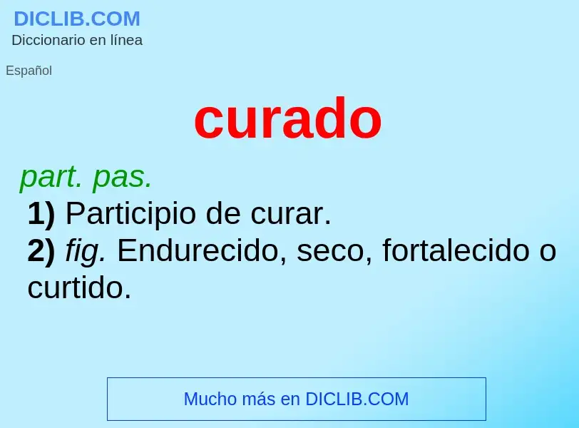 O que é curado - definição, significado, conceito