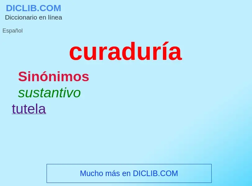 What is curaduría - definition