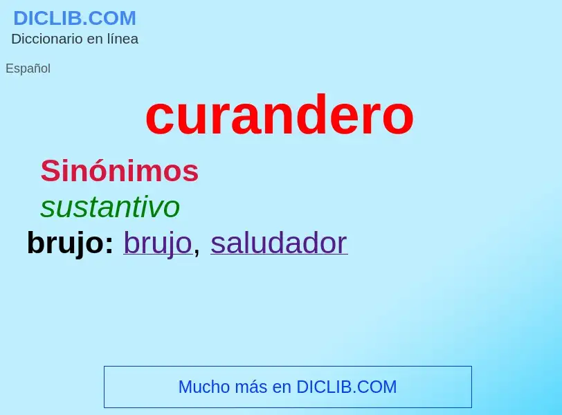 Wat is curandero - definition