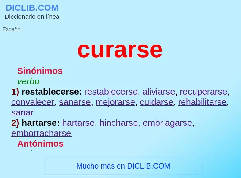 O que é curarse - definição, significado, conceito