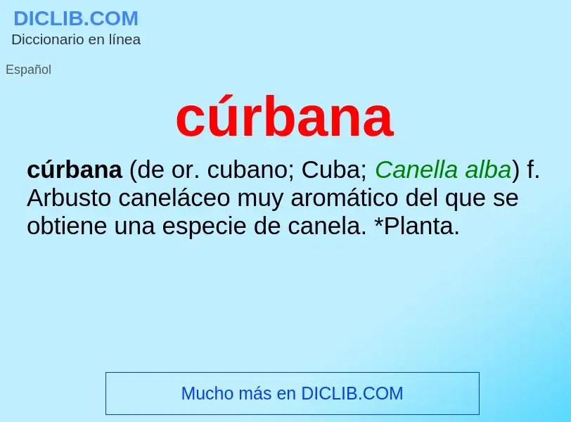 Was ist cúrbana - Definition