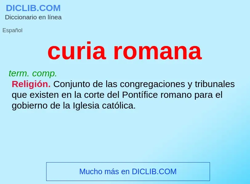 What is curia romana - meaning and definition