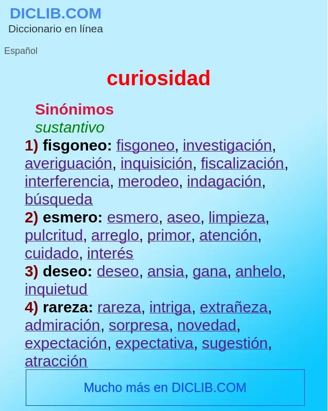 Wat is curiosidad - definition