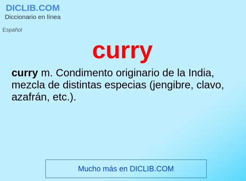 ¿Qué es curry? - significado y definición