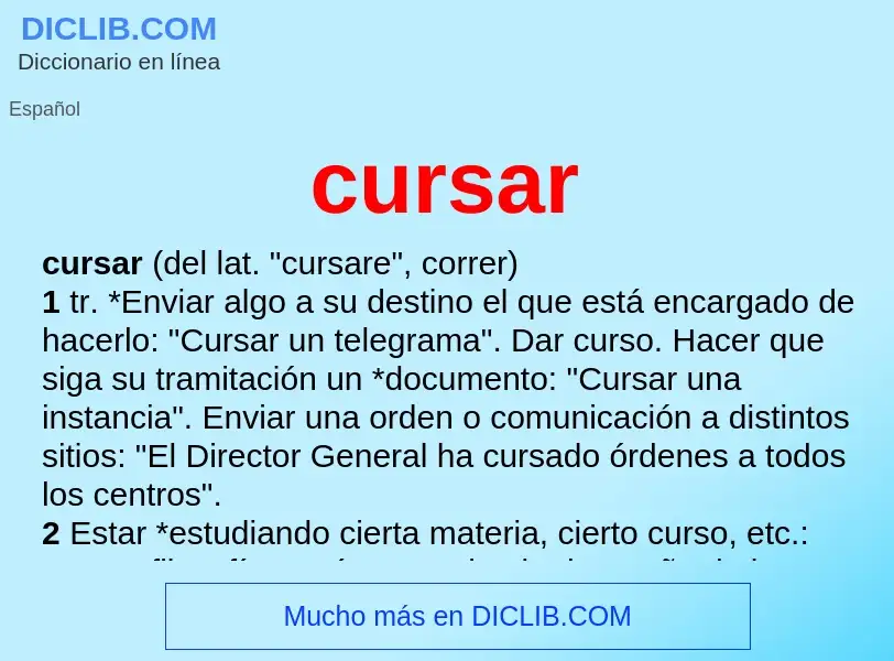 What is cursar - definition