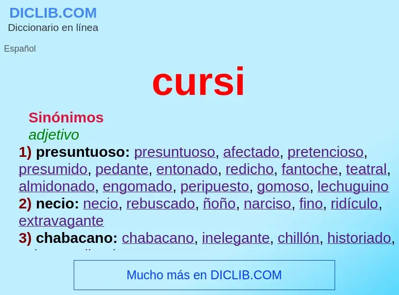 What is cursi - definition