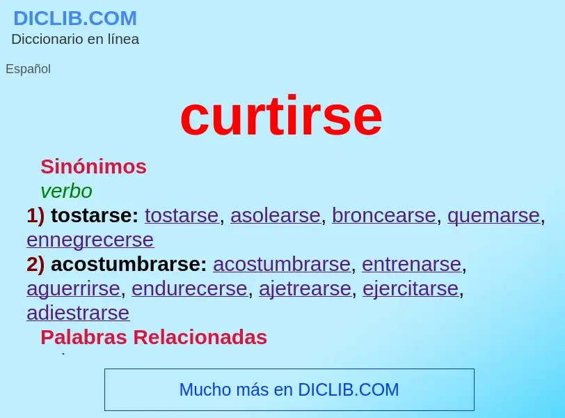 What is curtirse - meaning and definition