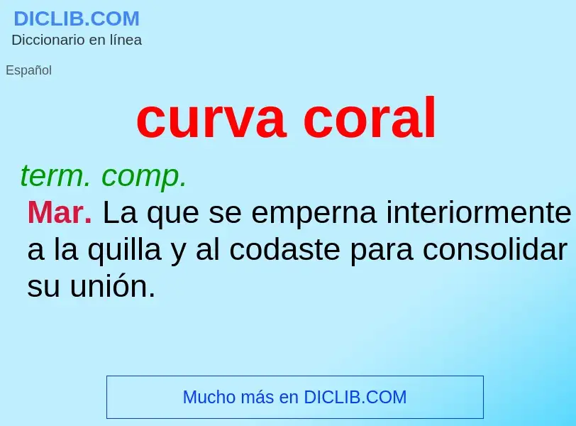 What is curva coral - meaning and definition