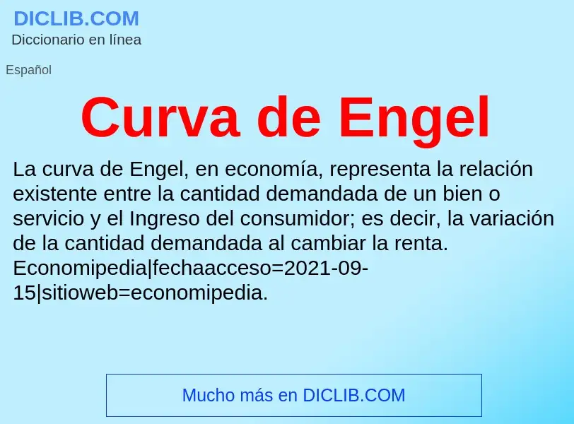 Wat is Curva de Engel - definition