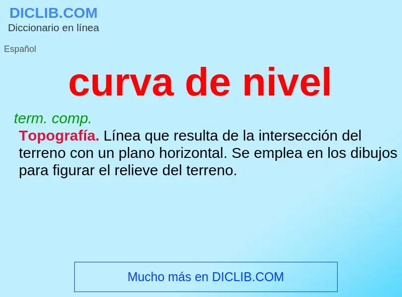 What is curva de nivel - definition