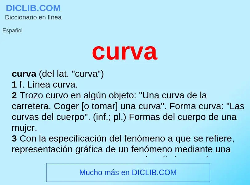 ¿Qué es curva? - significado y definición