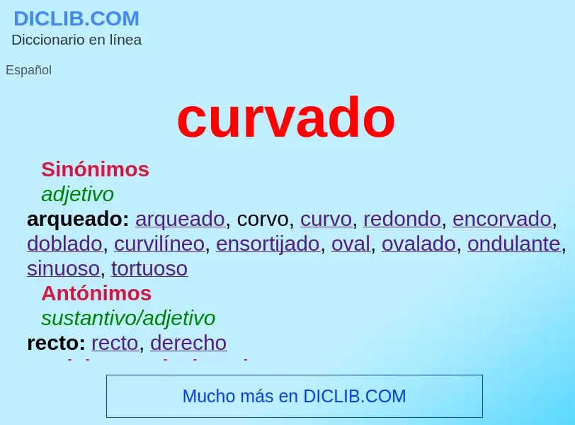 Wat is curvado - definition