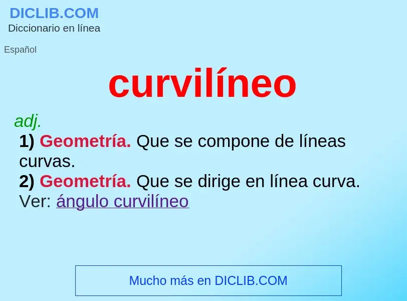 Was ist curvilíneo - Definition