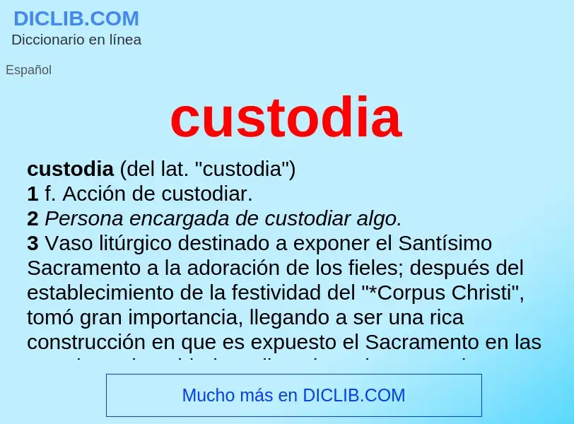 Wat is custodia - definition