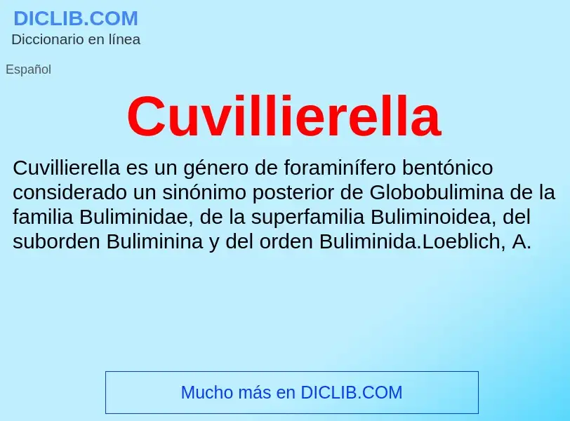 ¿Qué es Cuvillierella? - significado y definición