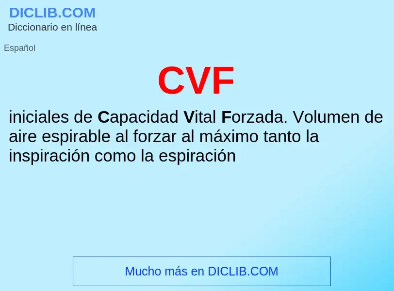 ¿Qué es CVF? - significado y definición