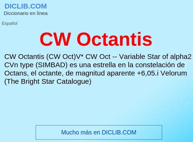 Что такое CW Octantis - определение