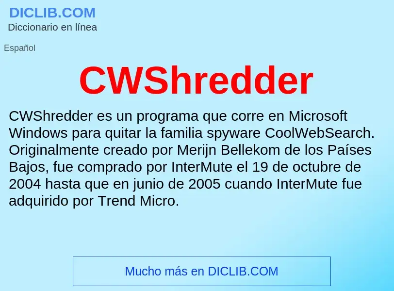 Что такое CWShredder - определение