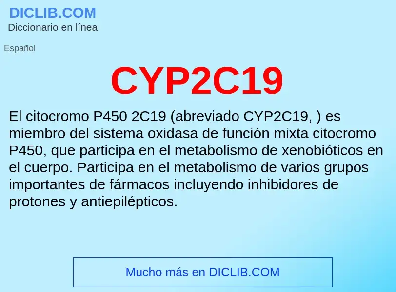 Что такое CYP2C19 - определение