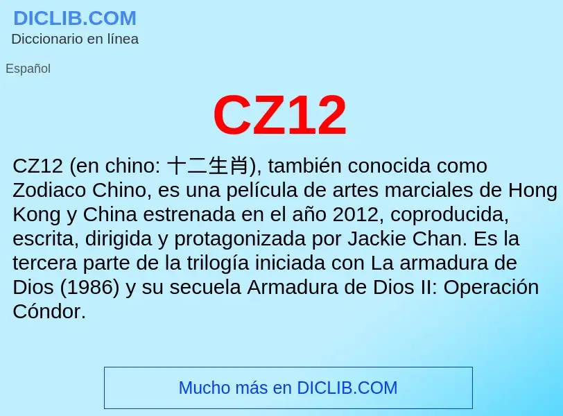 ¿Qué es CZ12? - significado y definición