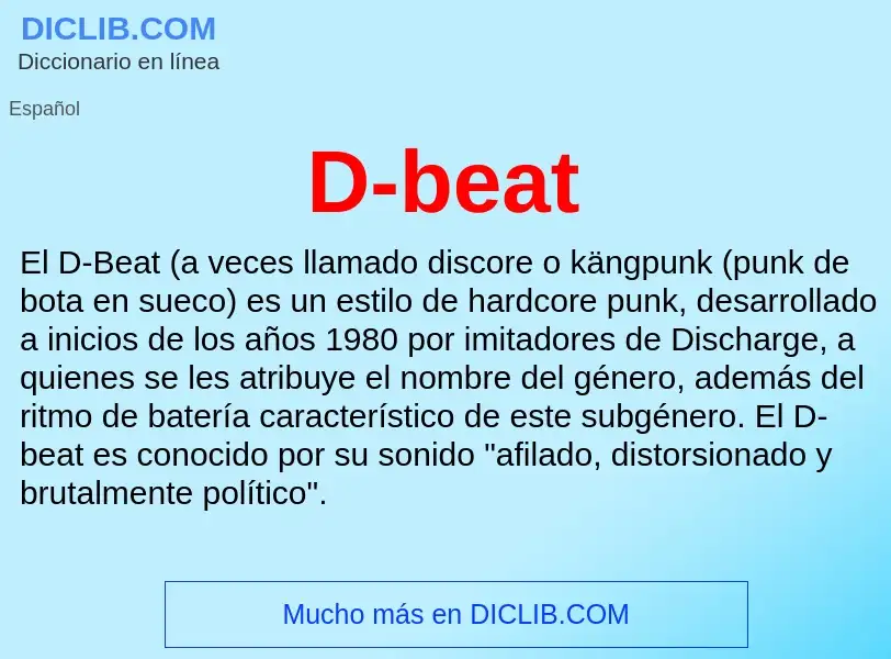 Qu'est-ce que D-beat - définition