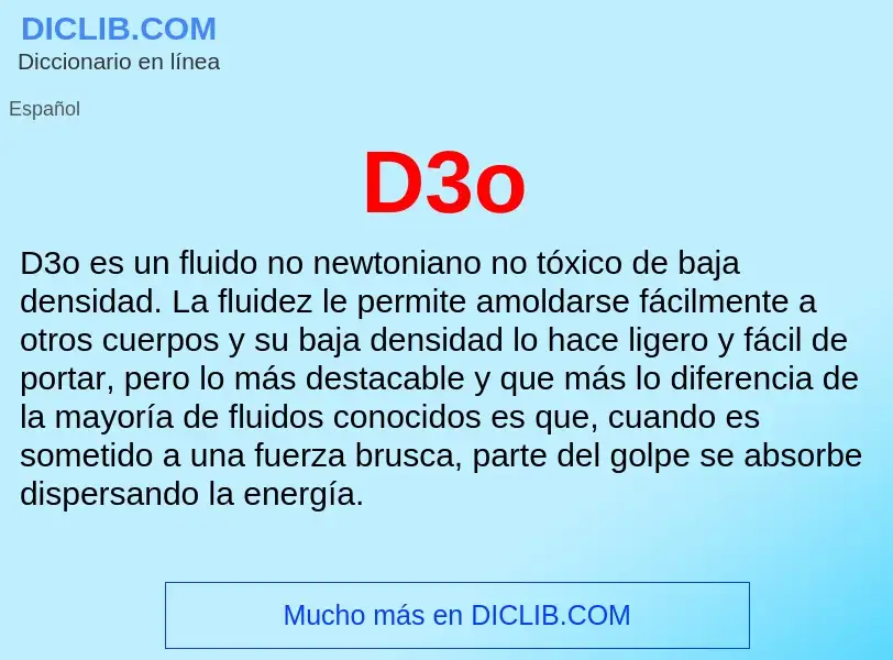 ¿Qué es D3o? - significado y definición