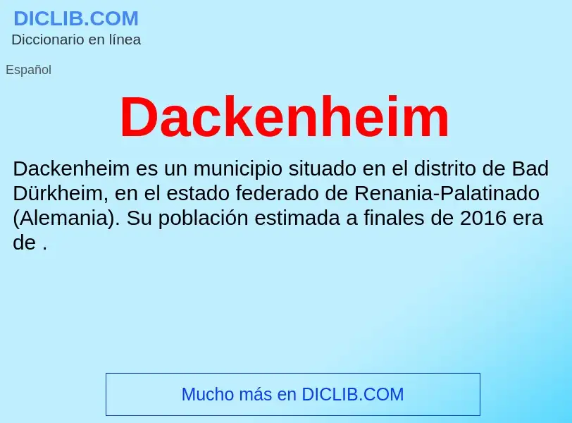 Что такое Dackenheim - определение