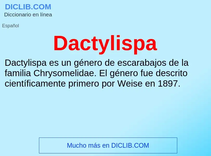 Что такое Dactylispa - определение