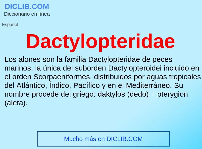 Что такое Dactylopteridae - определение