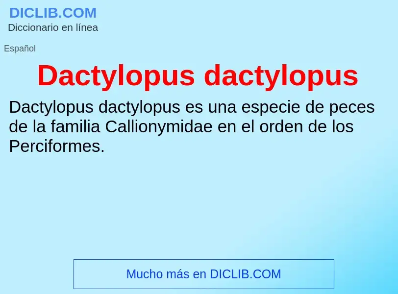 Что такое Dactylopus dactylopus - определение