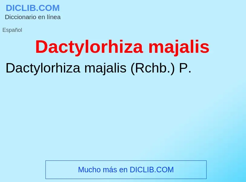 Что такое Dactylorhiza majalis - определение