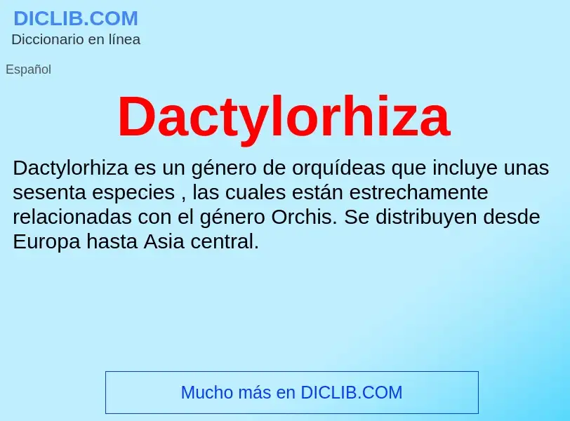 Что такое Dactylorhiza - определение