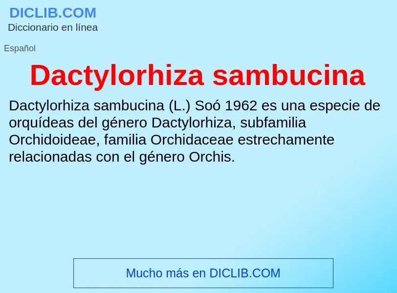 Что такое Dactylorhiza sambucina - определение