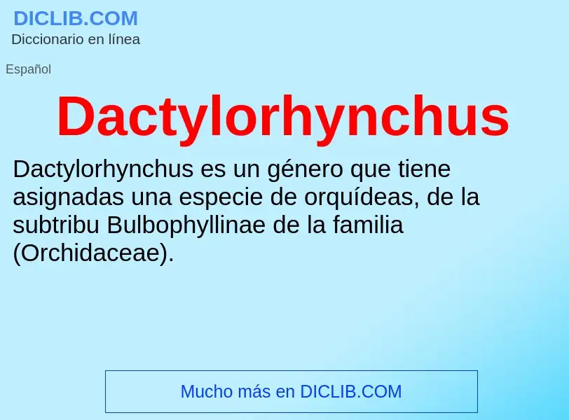 Что такое Dactylorhynchus - определение