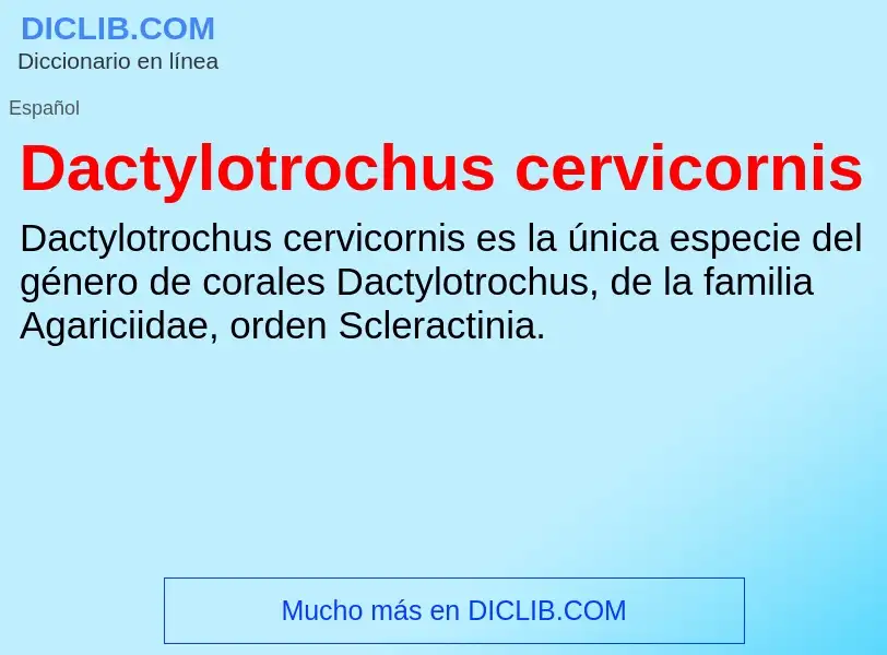 Что такое Dactylotrochus cervicornis - определение