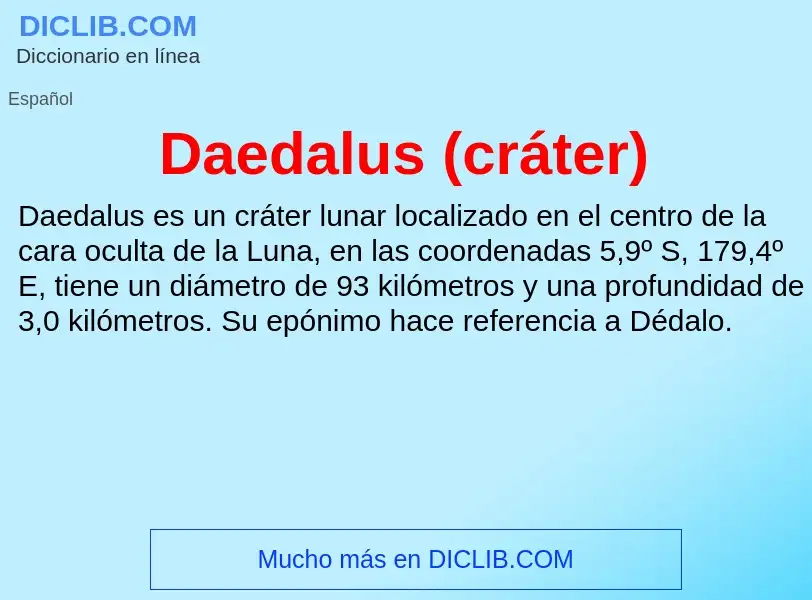 Что такое Daedalus (cráter) - определение