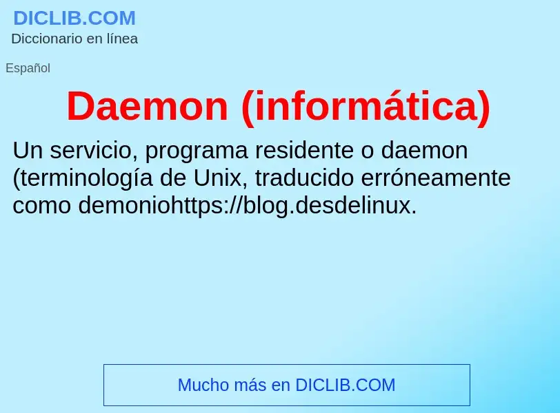 Что такое Daemon (informática) - определение