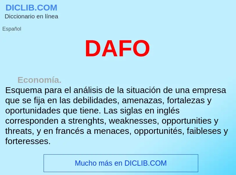 ¿Qué es DAFO? - significado y definición