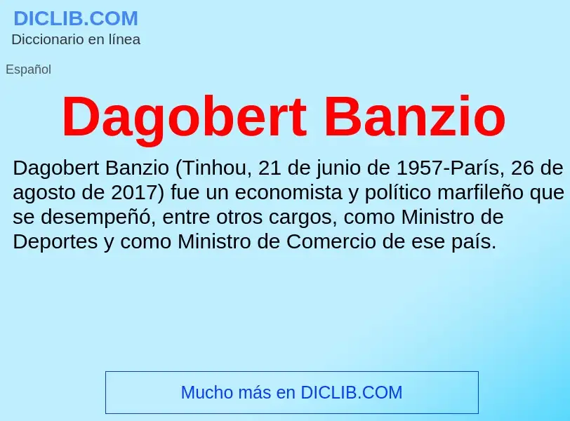 Что такое Dagobert Banzio - определение