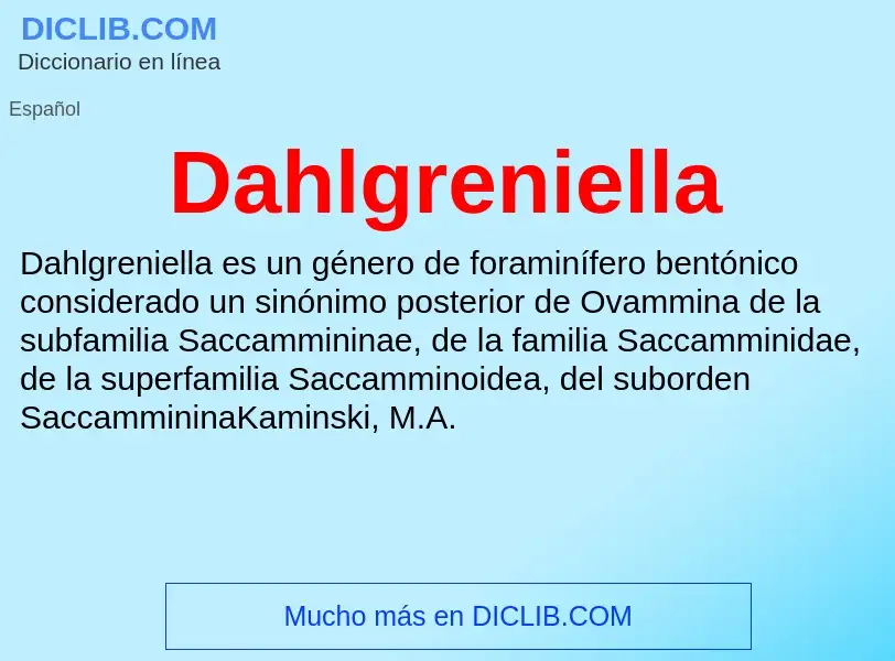 Что такое Dahlgreniella - определение