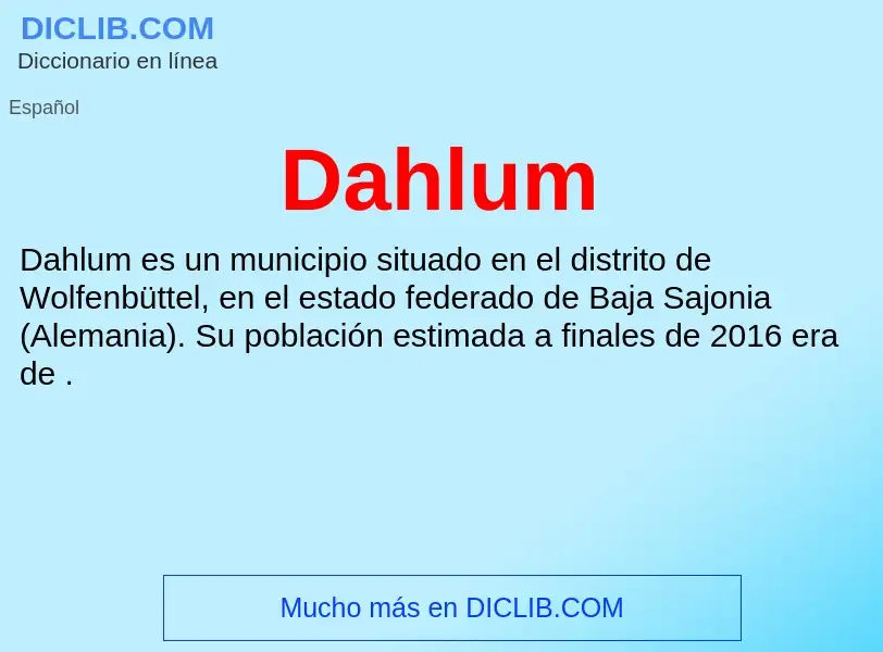 Что такое Dahlum - определение