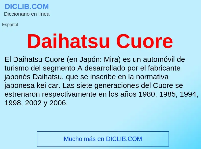 Что такое Daihatsu Cuore - определение