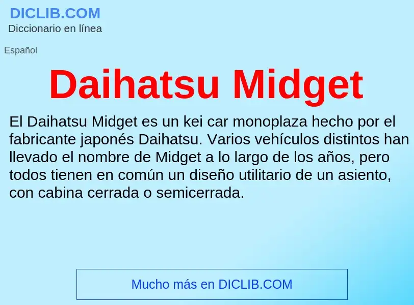 Что такое Daihatsu Midget - определение