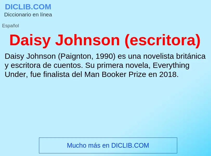 Что такое Daisy Johnson (escritora) - определение