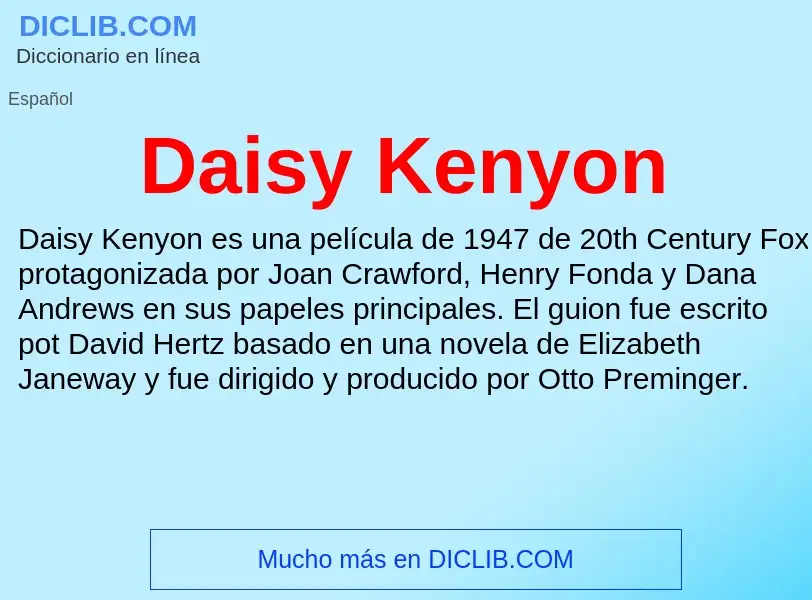 Что такое Daisy Kenyon - определение