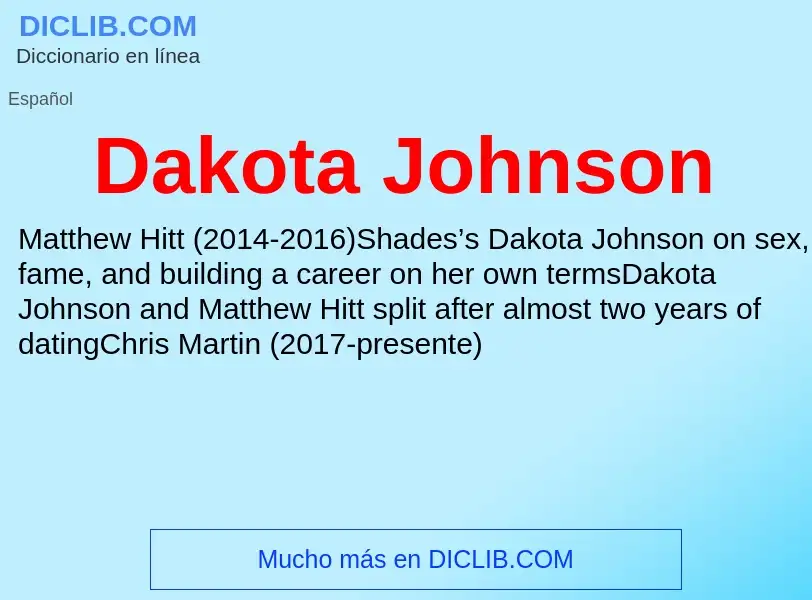 Что такое Dakota Johnson - определение