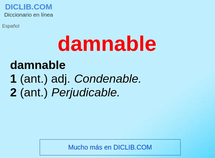 Что такое damnable - определение