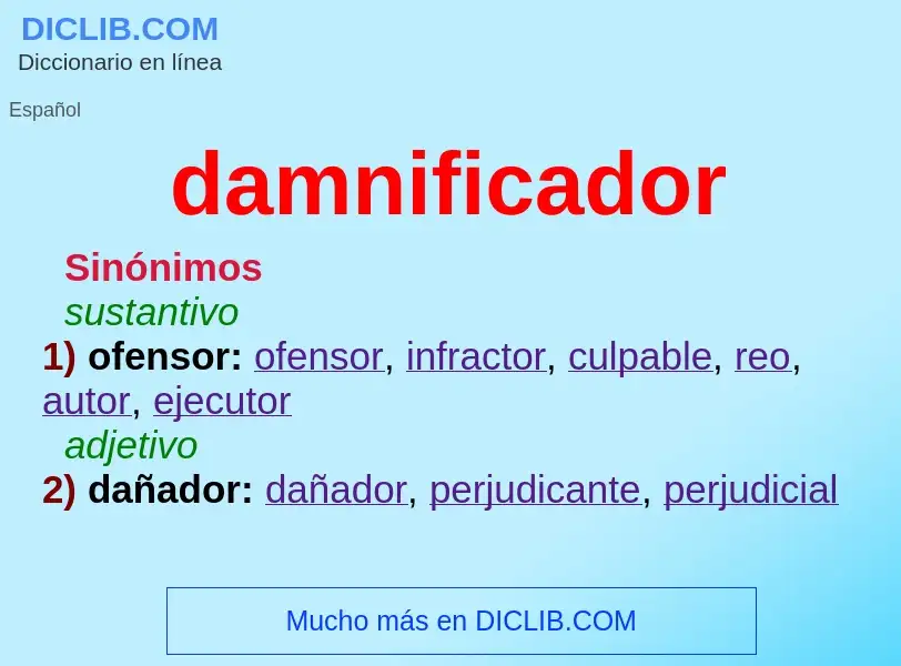 O que é damnificador - definição, significado, conceito